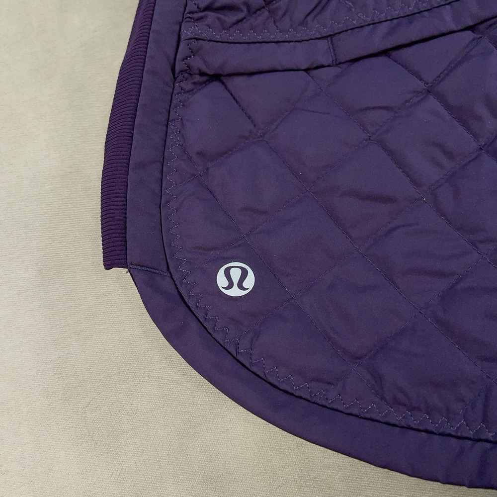 Lululemon Hot Cheeks Quilted Shorts Women 4 Purple High Rise Athletic Running - Picture 3 of 11